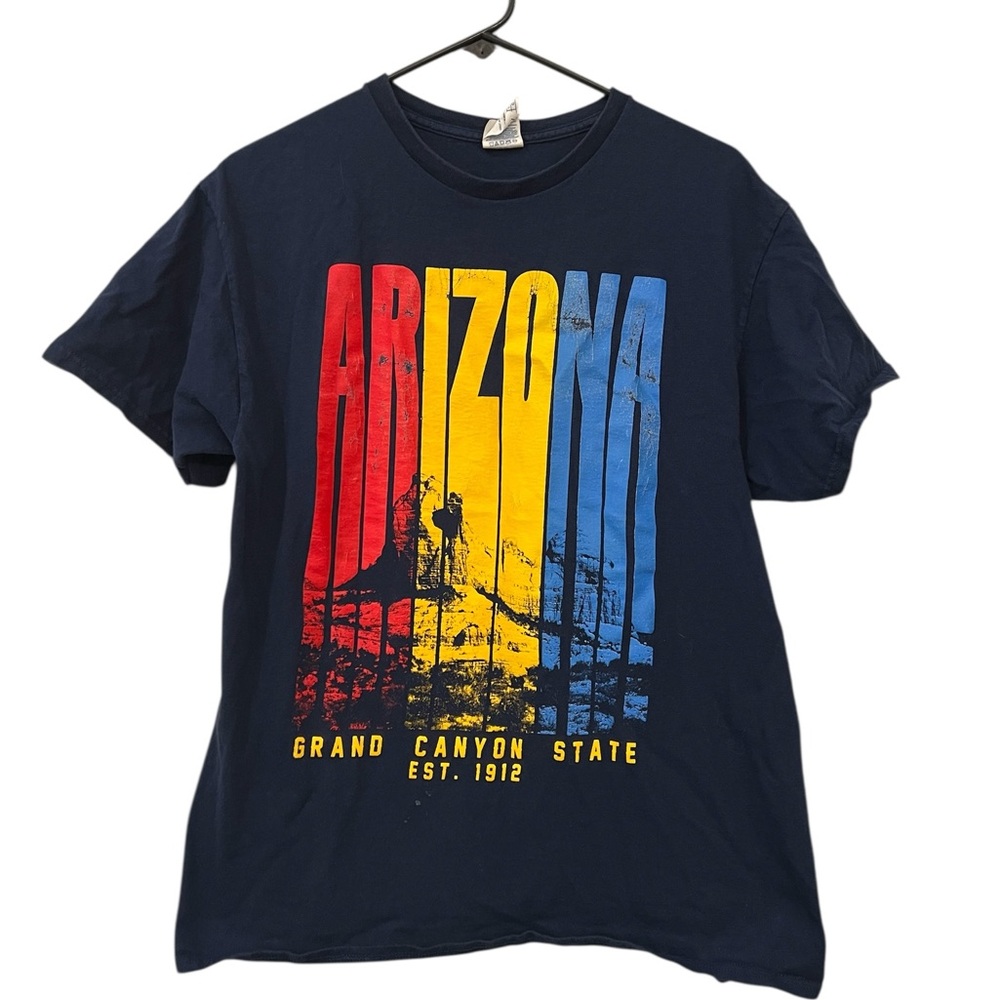 Arizona Graphic T-Shirt Delta Pro Weight Navy Size L